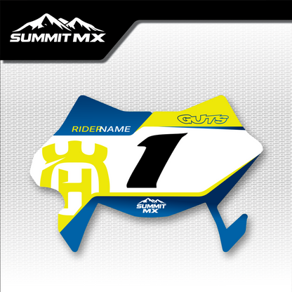Husqvarna Inspired Ultra Bee Number Plate Decal by Summit MX