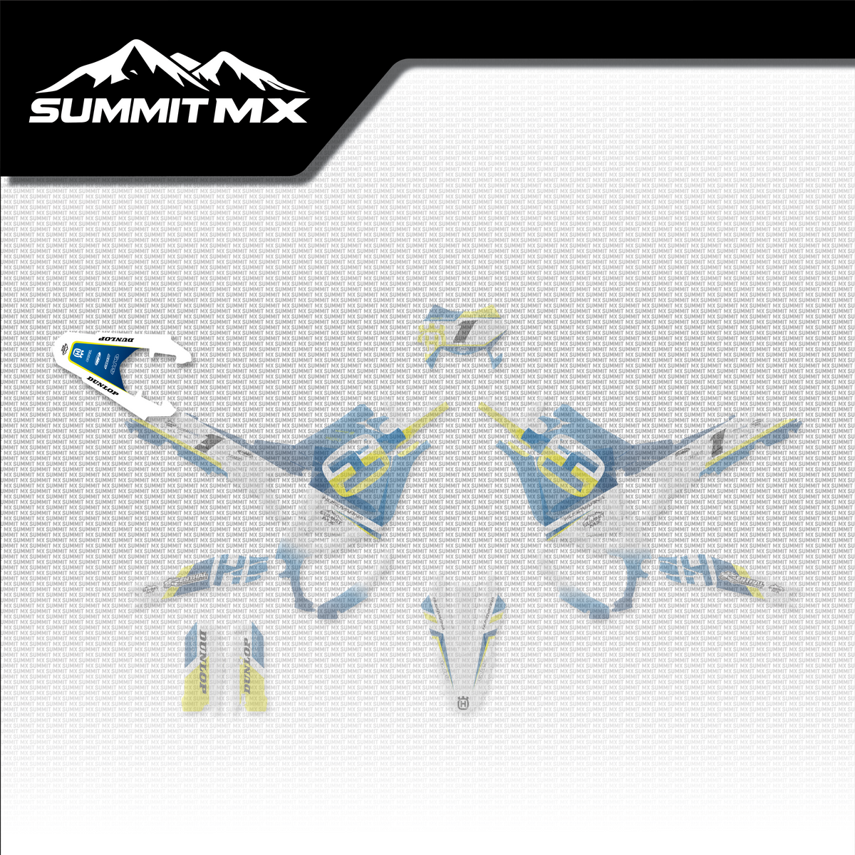 Husqvarna Inspired Ultra Bee Rear Fender Decal shown in place on the full kit layout