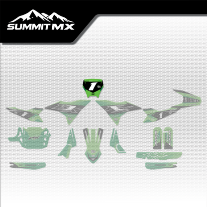 Kawasaki Inspired Altis Delta Number Plate Decal placement on the full kit
