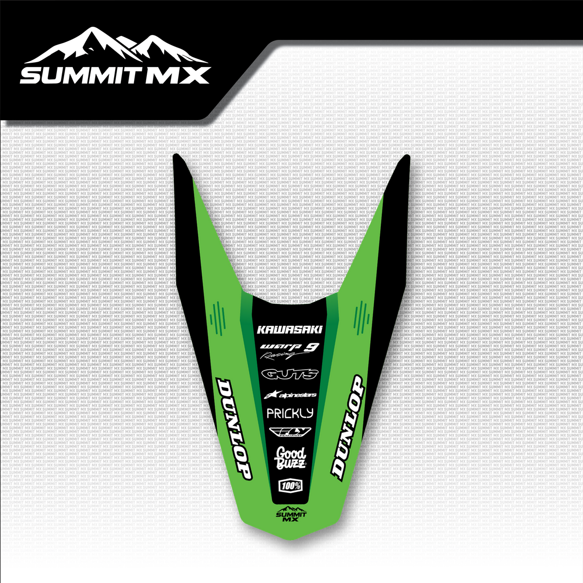 Kawasaki Inspired Altis Delta Rear Fender Decal