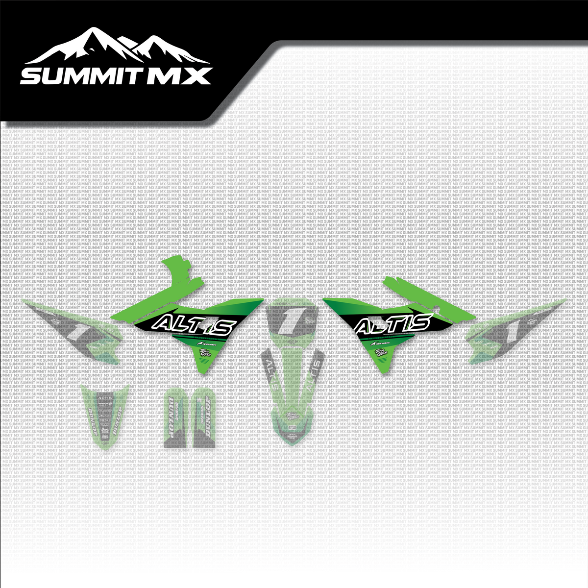 Kawasaki Inspired Altis Sigma Front Shroud Decals placement on the full kit