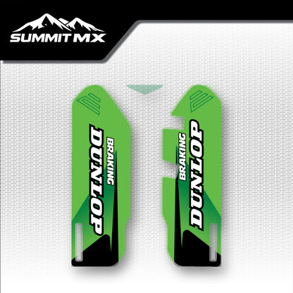 Kawasaki Inspired E-Ride Pro 3.0 Fork Guard Decals placement on the full kit