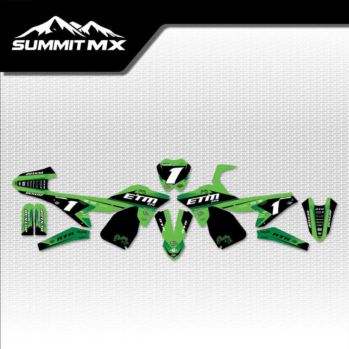 Kawasaki Inspired ETM RTR Graphics Kit