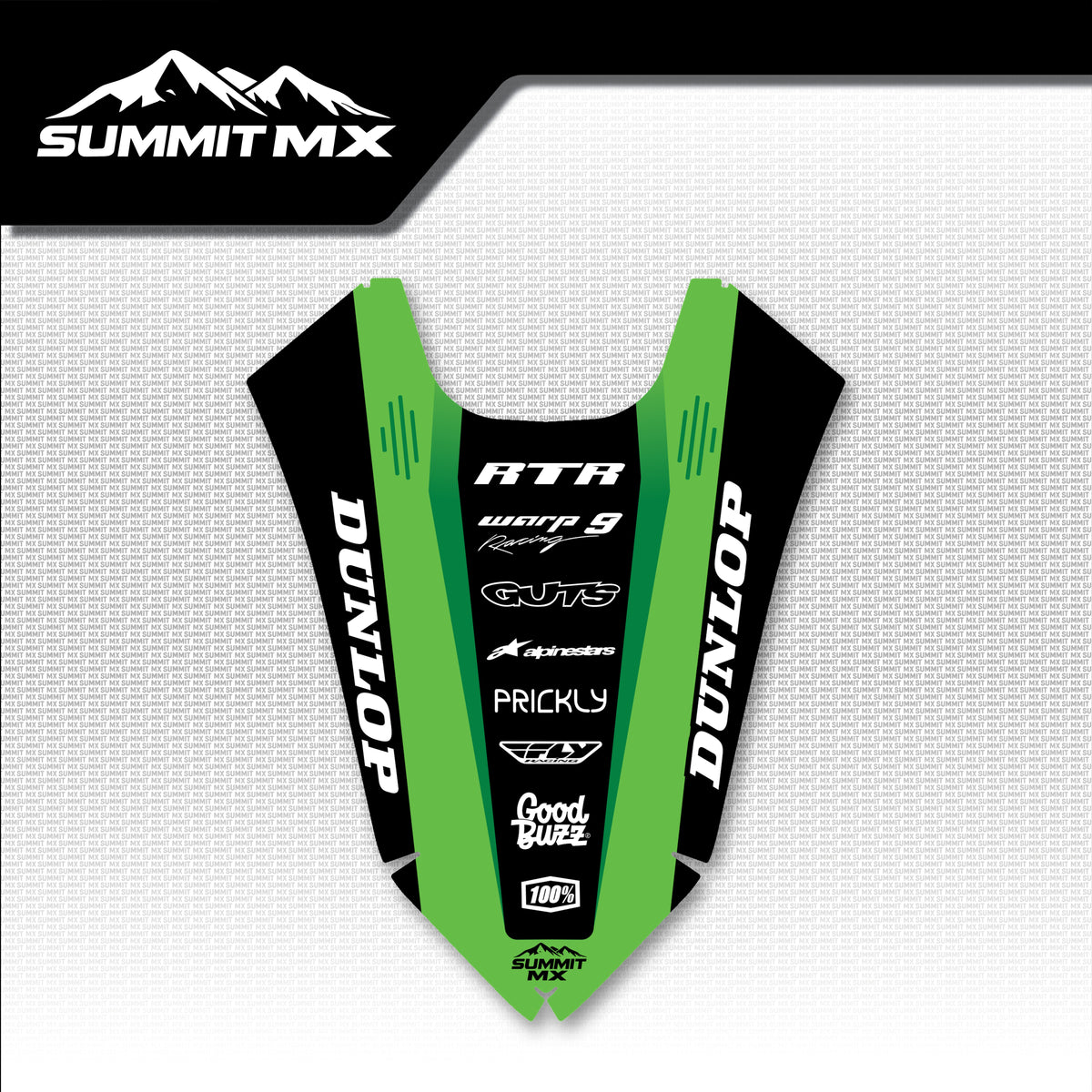 Kawasaki Inspired ETM RTR Rear Fender Decal