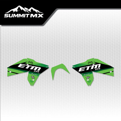 Kawasaki Inspired ETM RTR Side Shroud Decals
