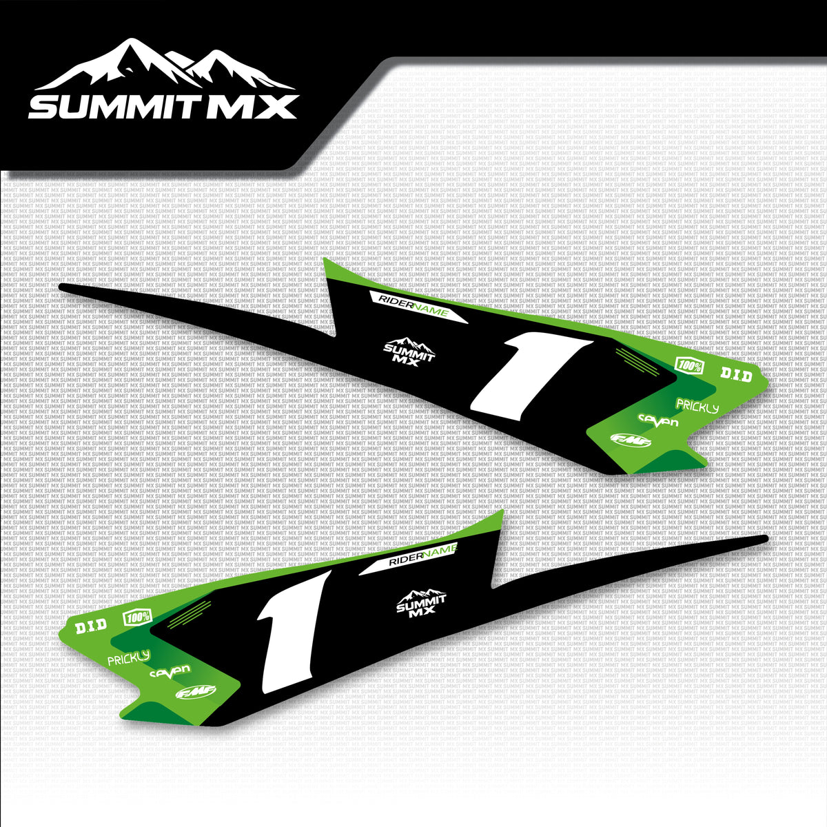 Kawasaki Inspired Hyper Bee Side Number Plate Decals