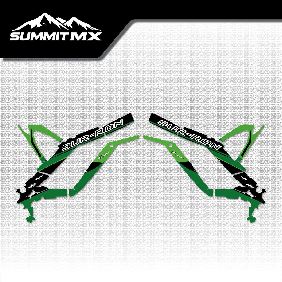 Kawasaki Inspired Light Bee Frame Decals