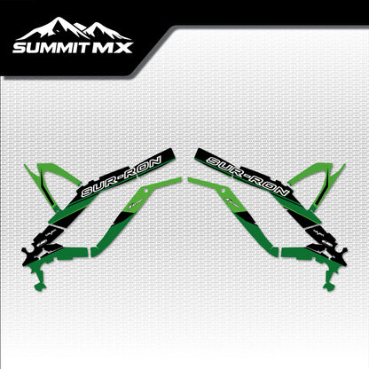 Kawasaki Inspired Light Bee Frame Decals