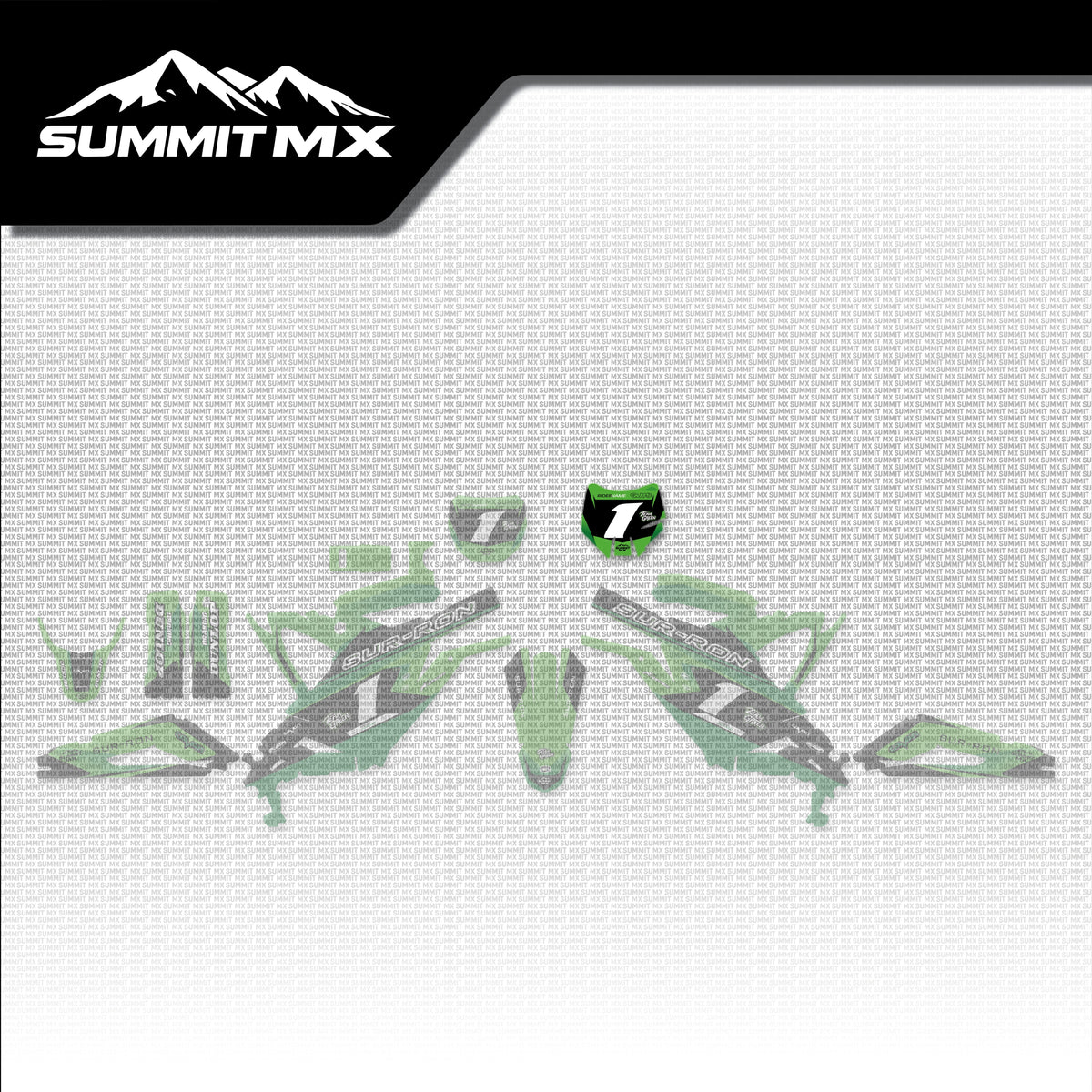 Kawasaki Inspired Light Bee Number Plate Decal (2025+) placement on the full kit