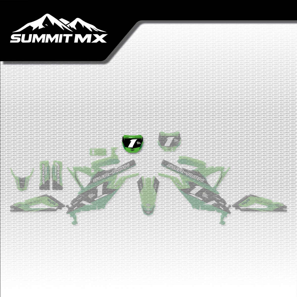 Kawasaki Inspired Light Bee Number Plate Decal (2024 and Earlier) placement on the full kit