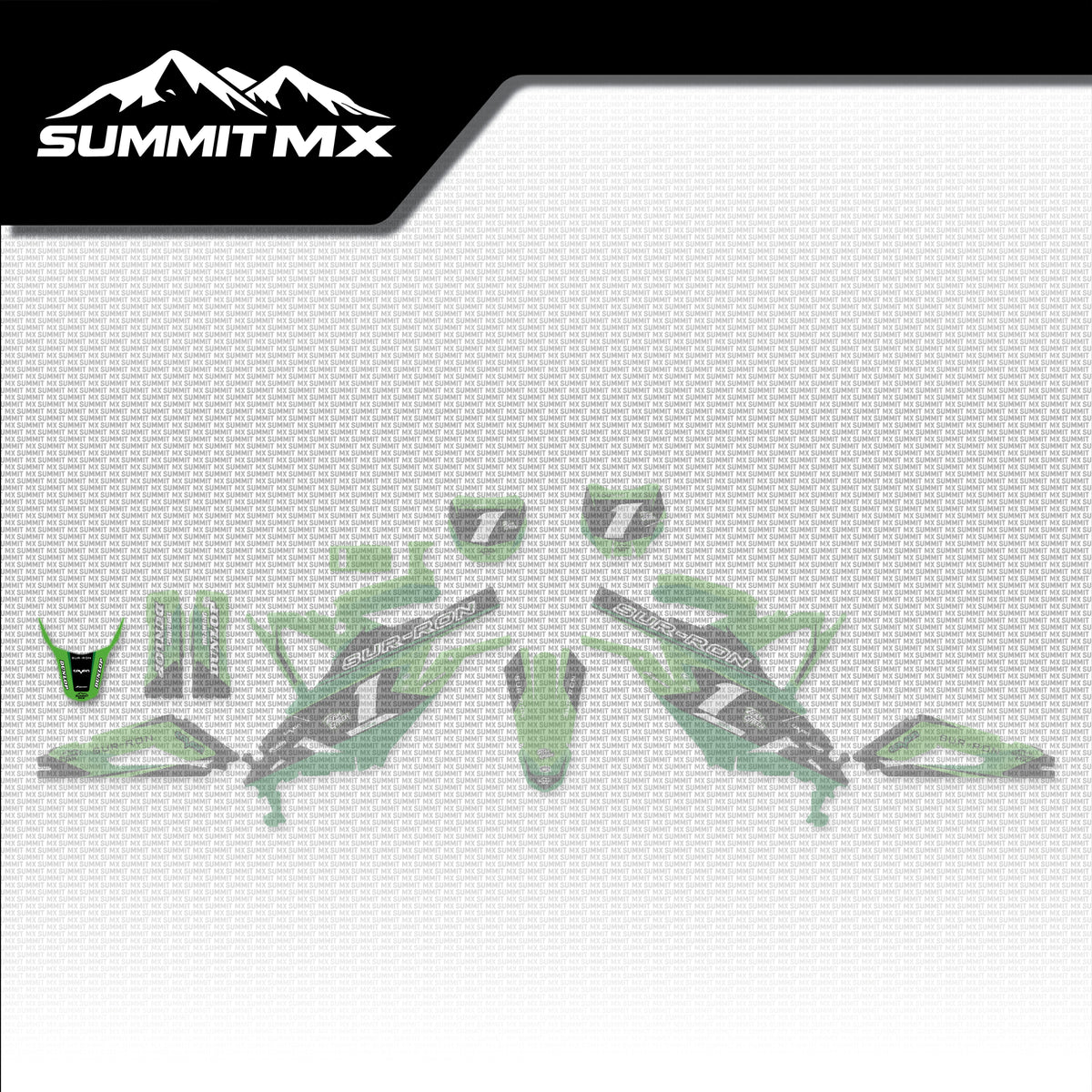 Kawasaki Inspired Light Bee Rear Fender Decal placement on the full kit