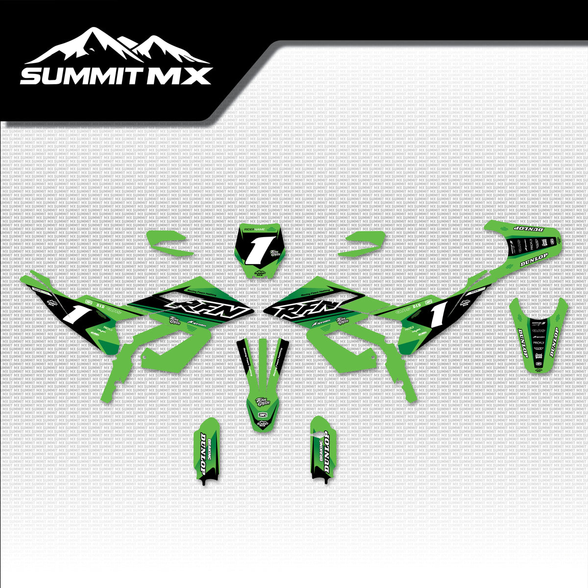 Kawasaki Inspired RFN Warrior Pro SX-E15 Graphics Kit