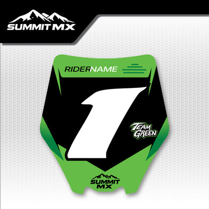Kawasaki Inspired RFN Warrior Pro SX-E15 Number Plate Decal