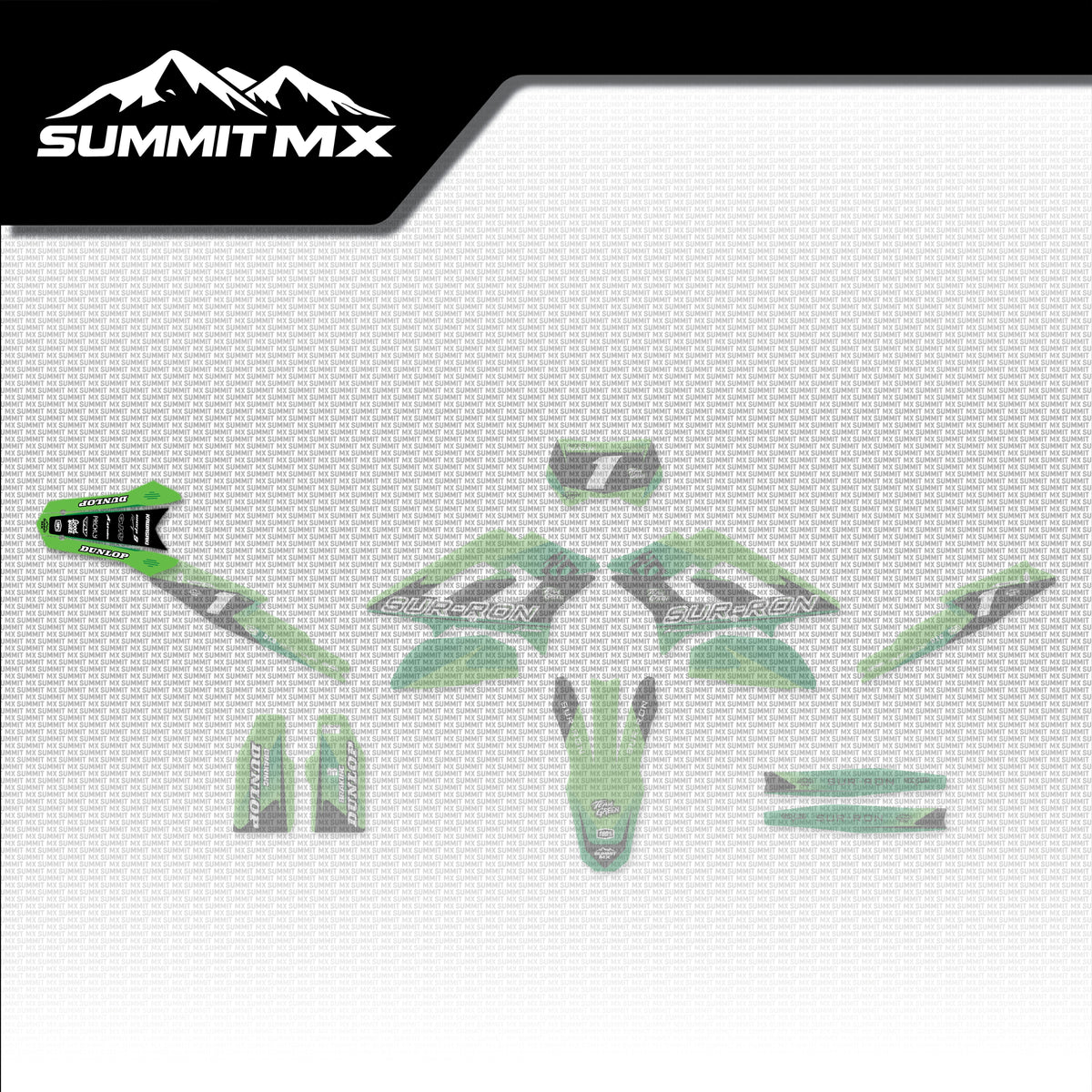 Kawasaki Inspired Storm Bee Rear Fender Decal placement on the full kit