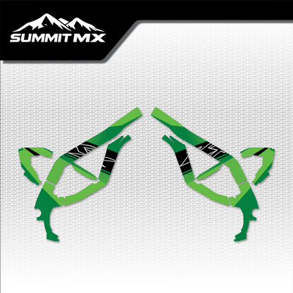 Kawasaki Inspired Ultra Bee Frame Decals by Summit MX