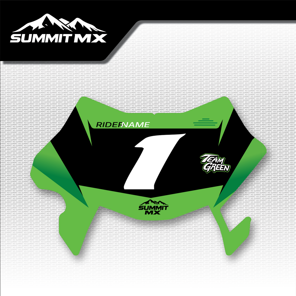 Kawasaki Inspired Ultra Bee Number Plate Decal by Summit MX
