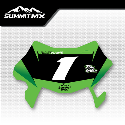 Kawasaki Inspired Ultra Bee Number Plate Decal by Summit MX