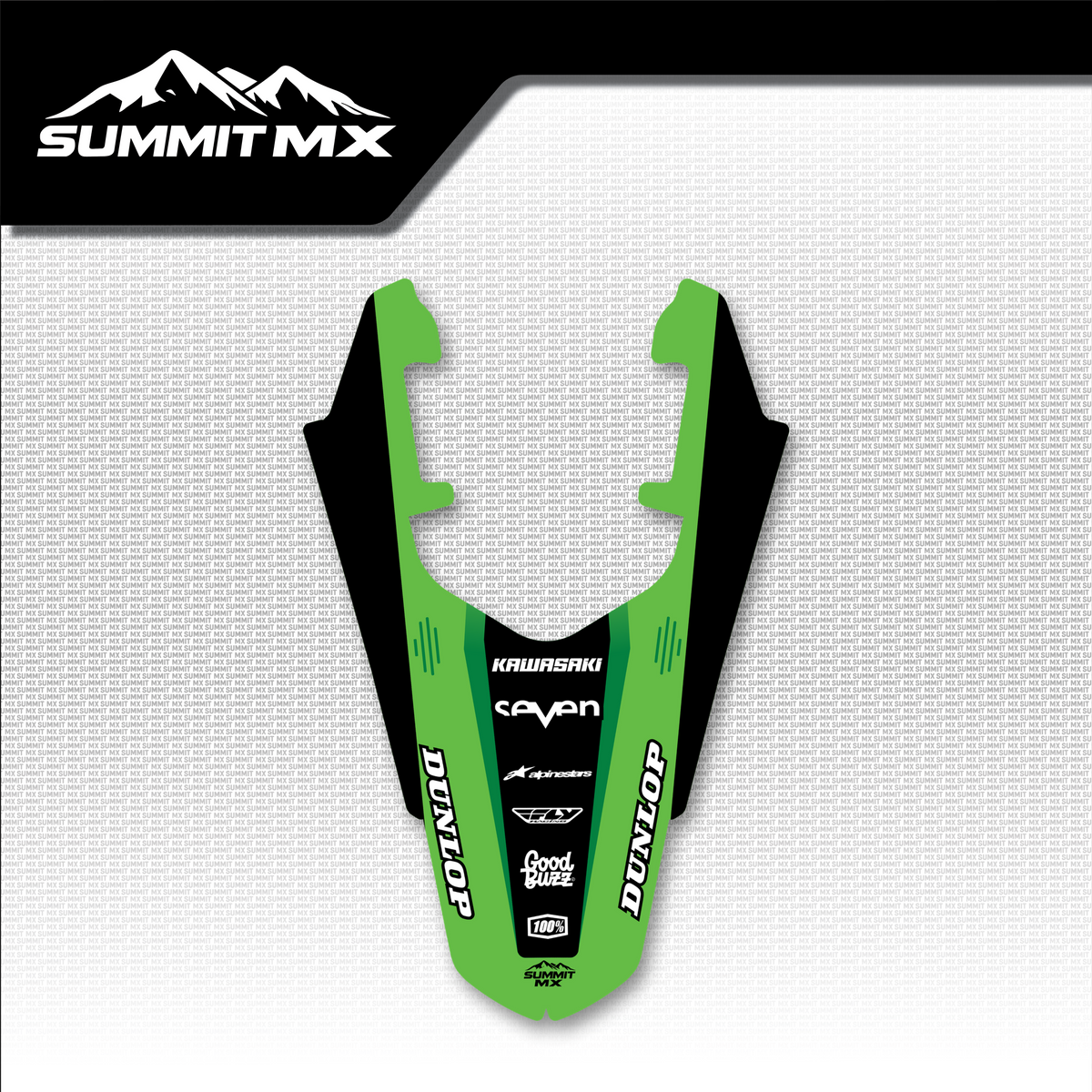Kawasaki Inspired Ultra Bee Rear Fender Decal by Summit MX