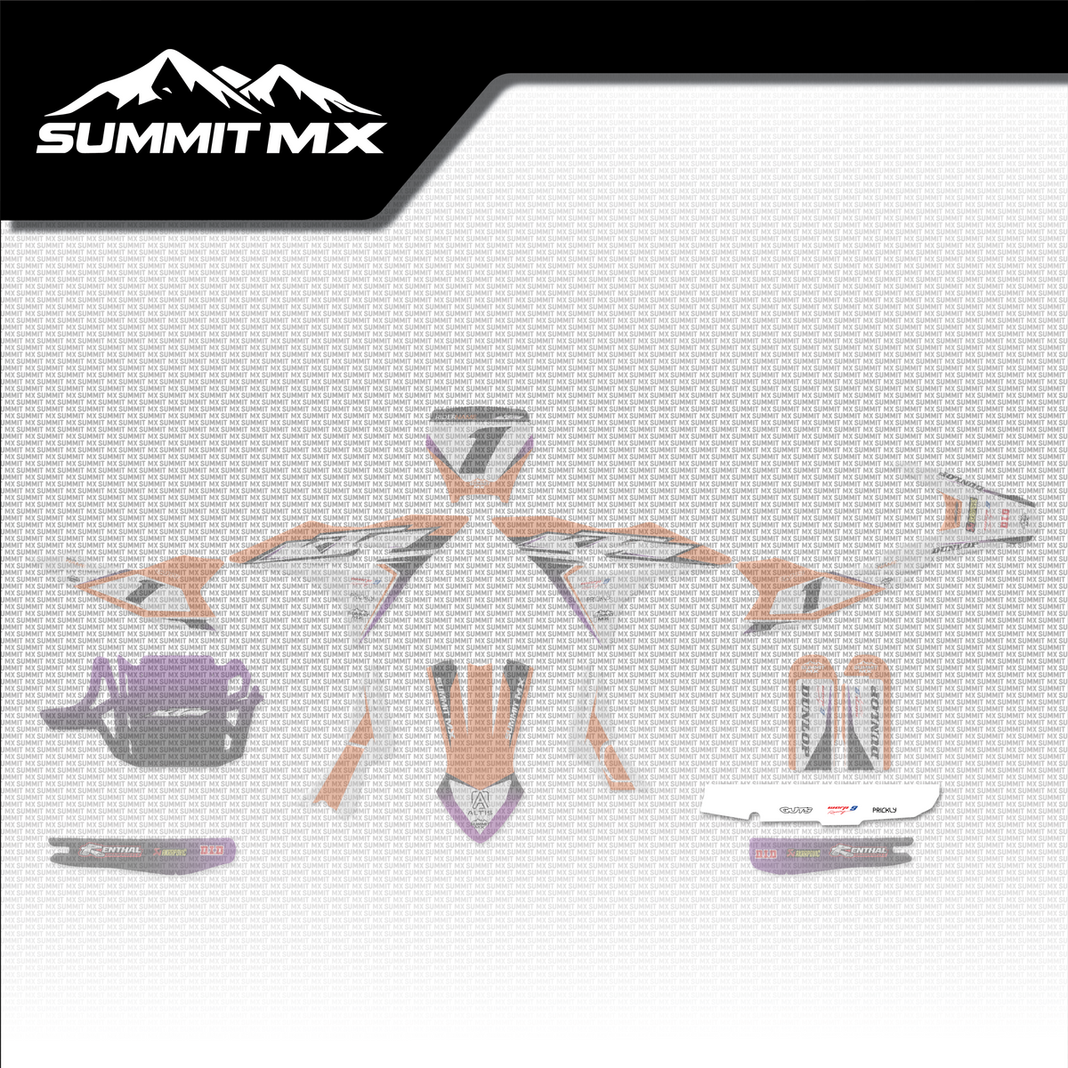 KTM Inspired Altis Delta Chain Guide Decal placement on the full kit