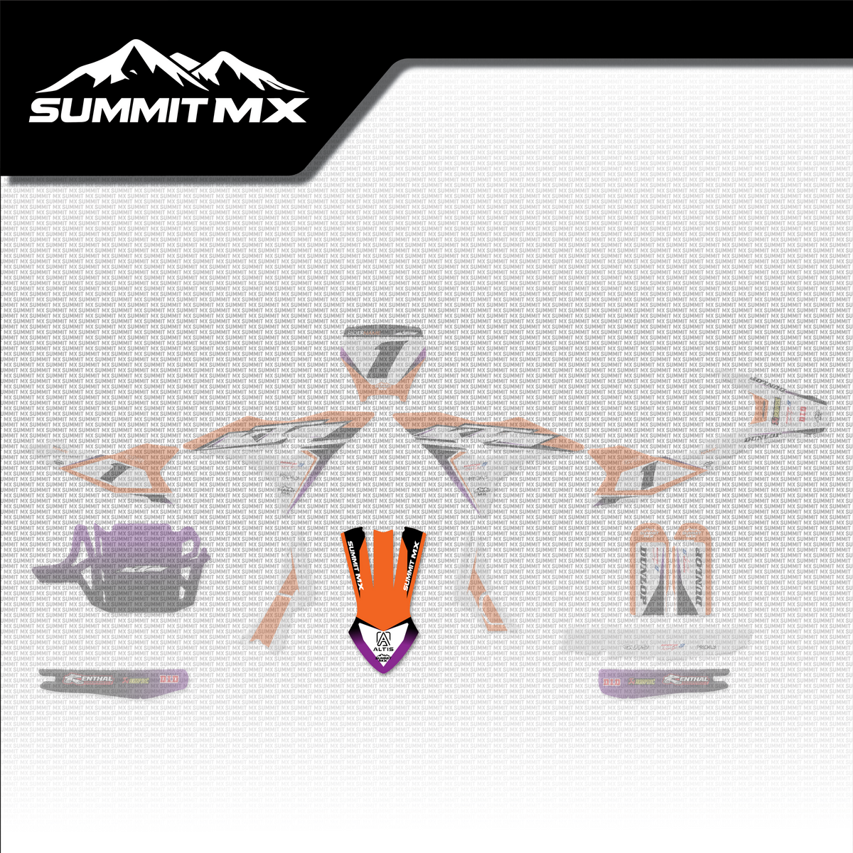 KTM Inspired Altis Delta Front Fender Decal placement on the full kit