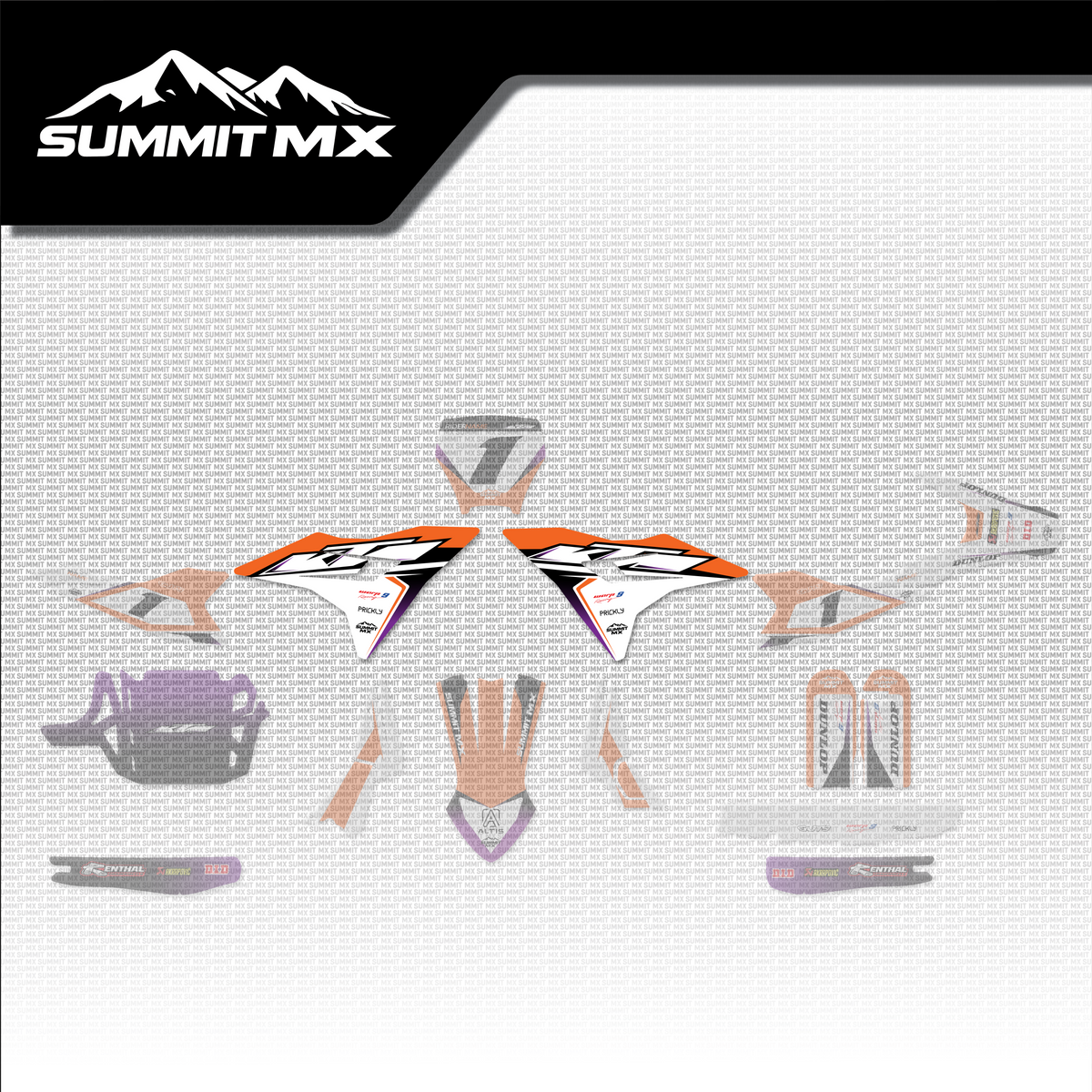 KTM Inspired Altis Delta Front Shroud Decals placement on the full kit