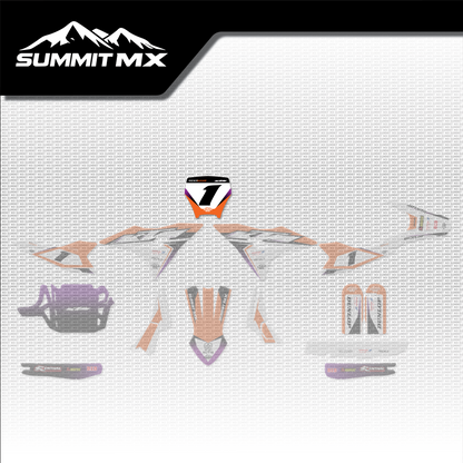 KTM Inspired Altis Delta Number Plate Decal placement on the full kit