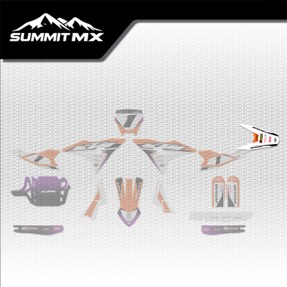 KTM Inspired Altis Delta Rear Fender Decal placement on the full kit