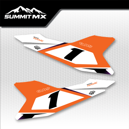 KTM Inspired Altis Delta Side Number Plate Decals