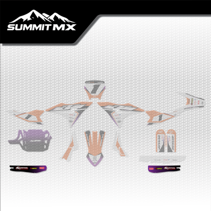 KTM Inspired Altis Delta Swing Arm Decal placement on the full kit