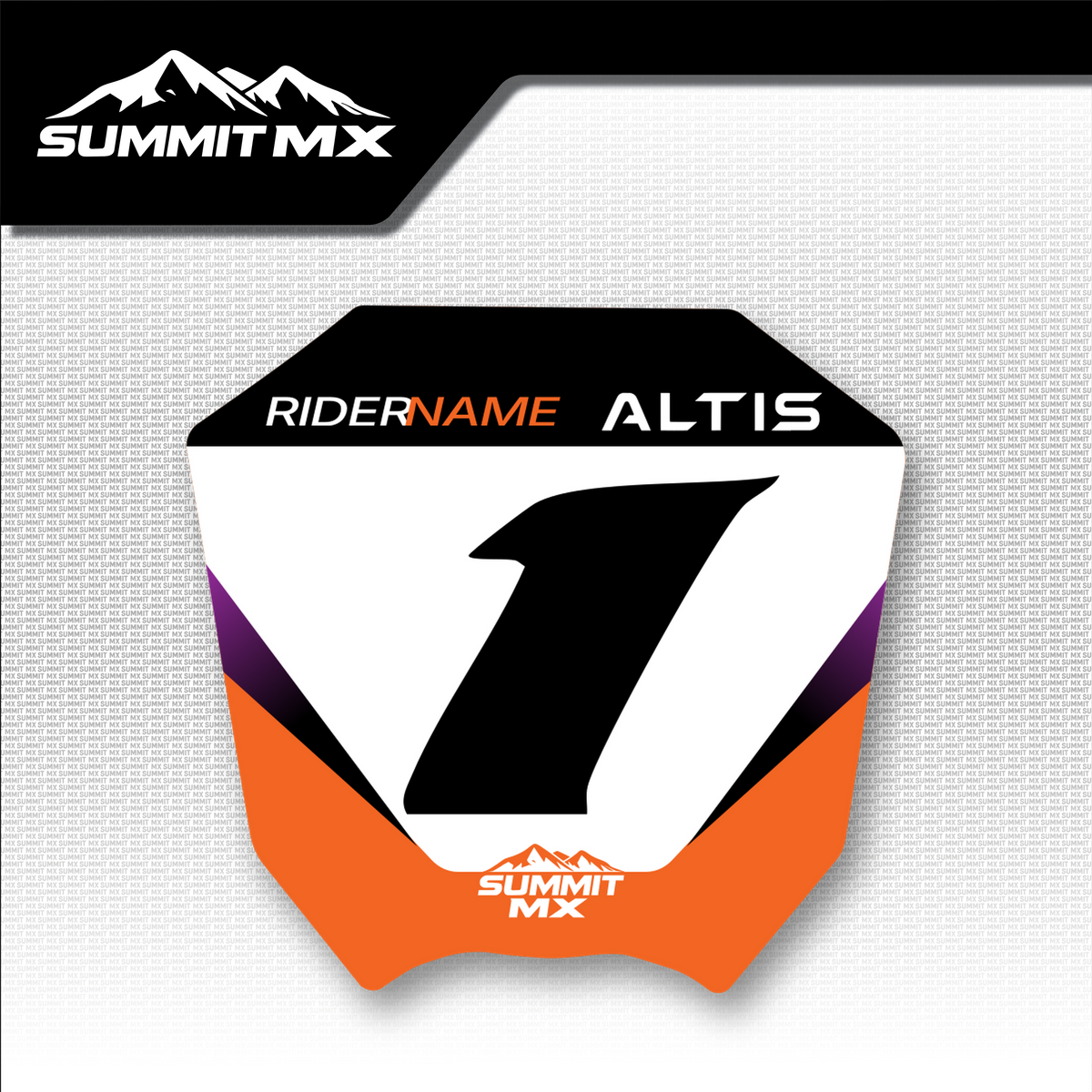 KTM Inspired Altis Sigma Number Plate Decal