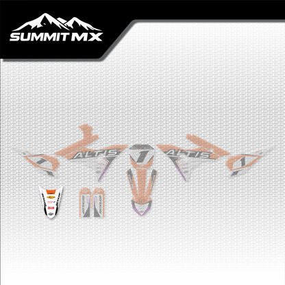KTM Inspired Altis Sigma Rear Fender Decal placement on the full kit