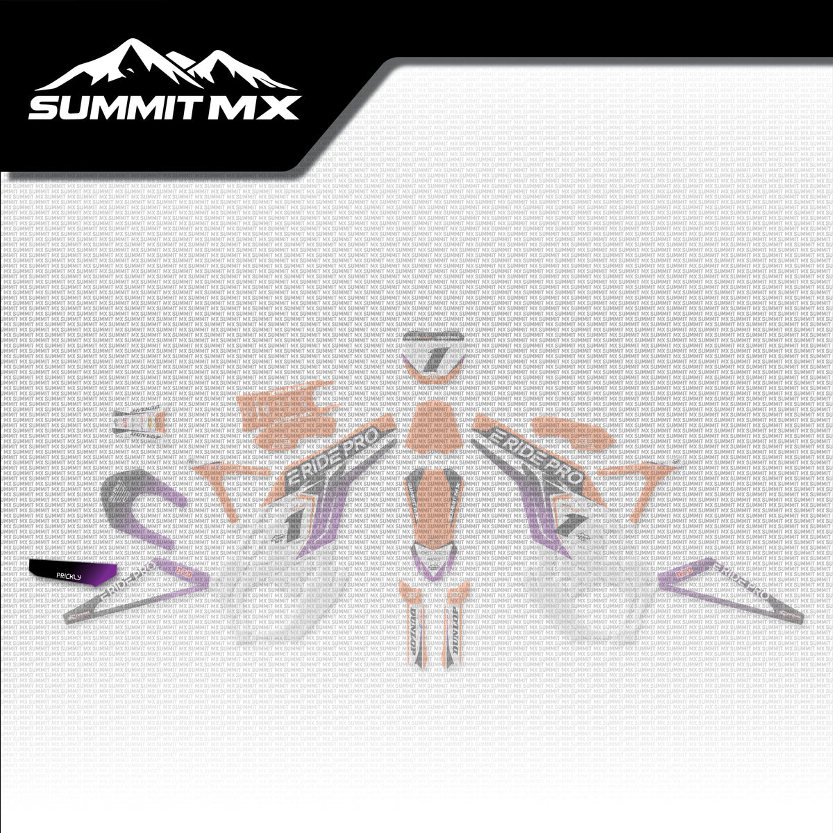 KTM Inspired E-Ride Pro Chain Guard Decal placement on the full kit