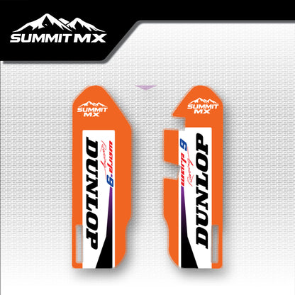KTM Inspired E-Ride Pro 3.0 Fork Guard Decals placement on the full kit