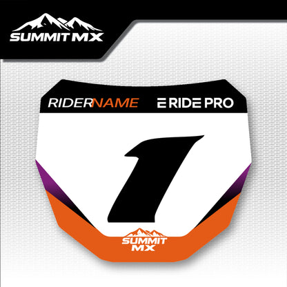 KTM Inspired E-Ride Pro Number Plate Decal