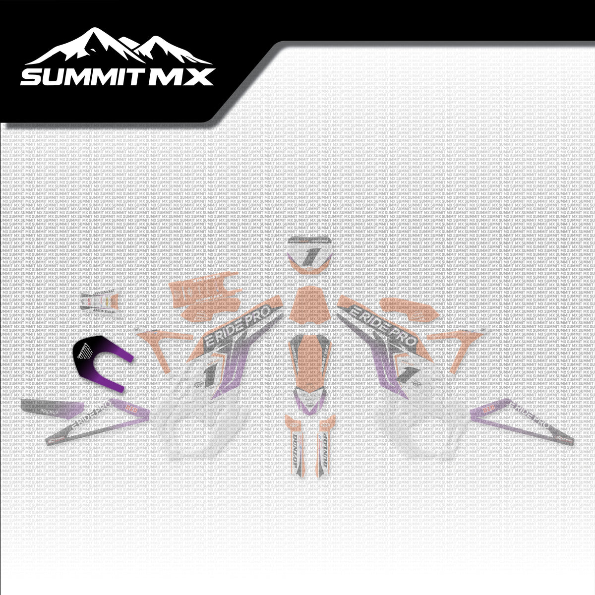KTM Inspired E-Ride Pro Rear Mud Guard Decal placement on the full kit