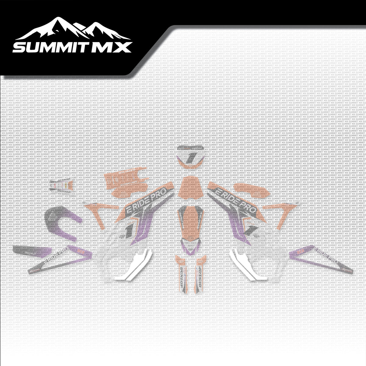 KTM Inspired E-Ride Pro Skid Plate Decals placement on the full kit