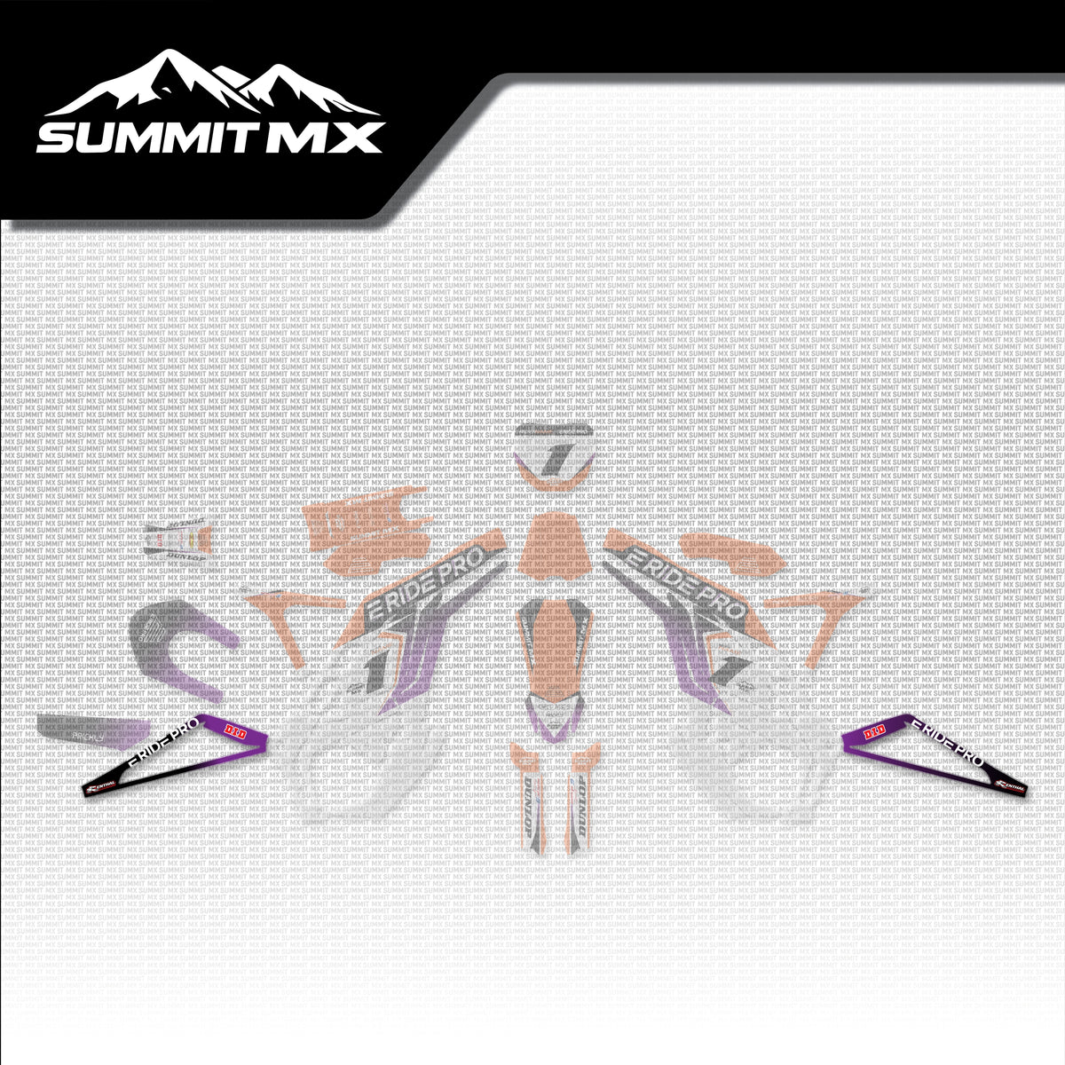 KTM Inspired E-Ride Pro Swing Arm Decals placement on the full kit