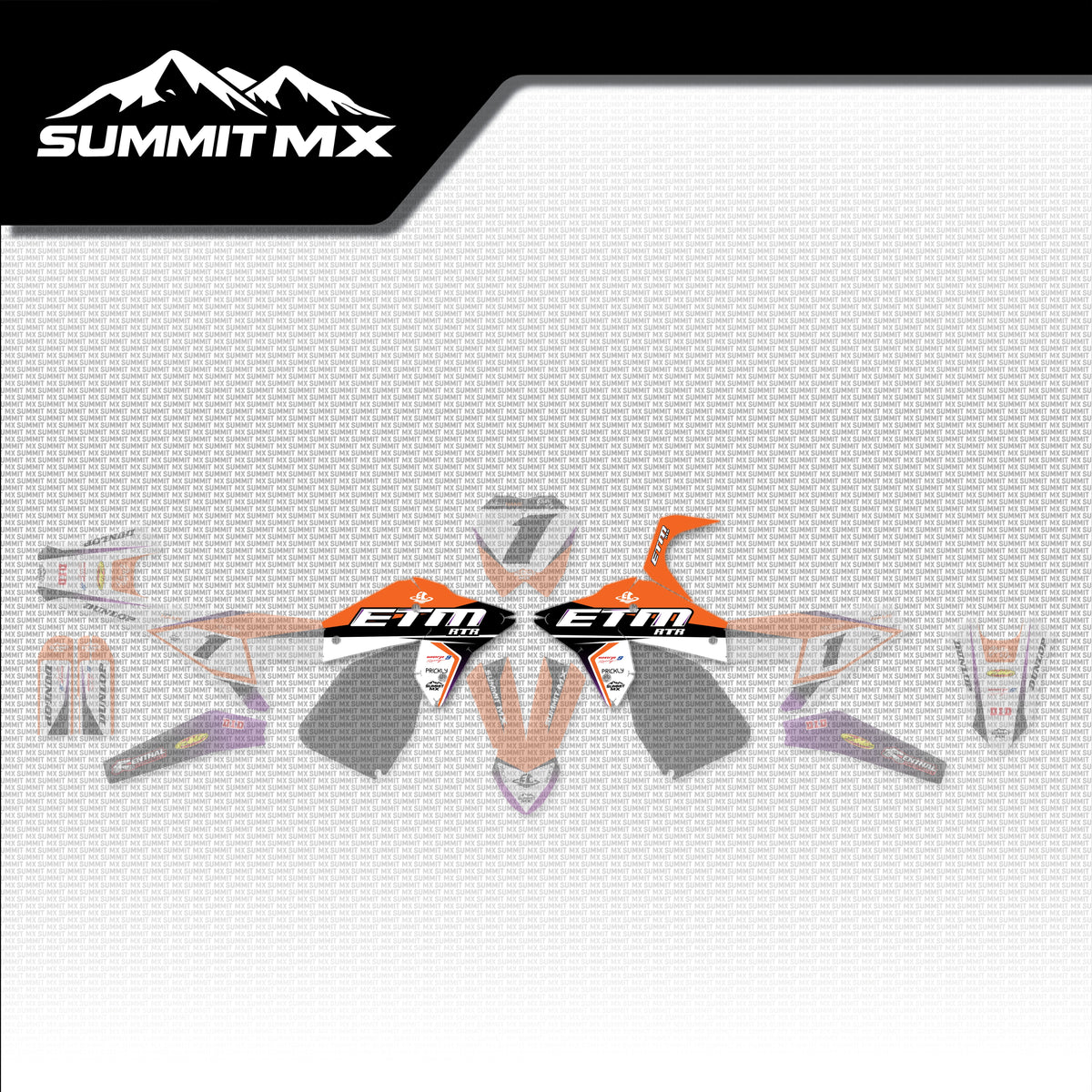 KTM Inspired ETM RTR Side Shroud Decals placement on the full kit