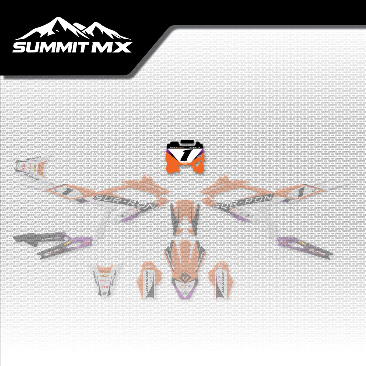 KTM Inspired Hyper Bee Number Plate Decal placement on the full kit