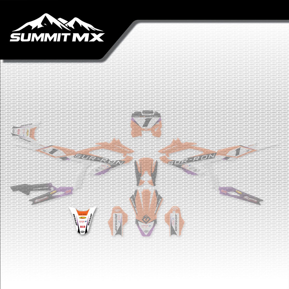 KTM Inspired Hyper Bee Rear Fender Decal placement on the full kit