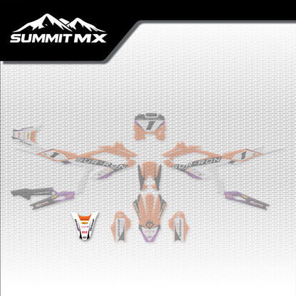 KTM Inspired Hyper Bee Rear Fender Decal placement on the full kit
