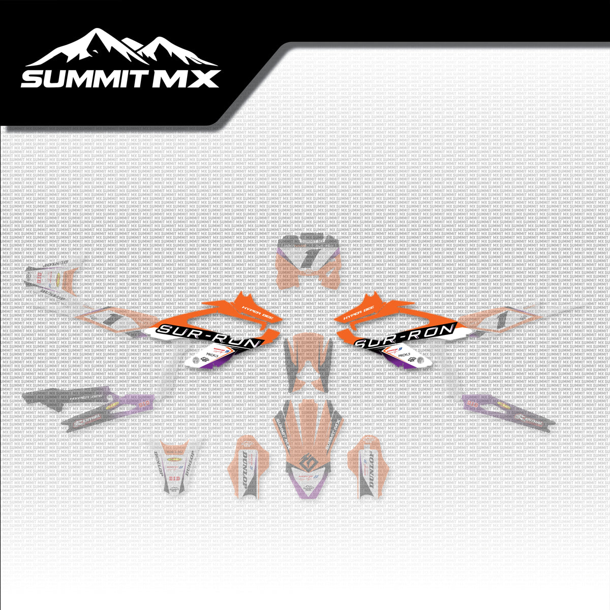 KTM Inspired Hyper Bee Side Shroud Decals placement on the full kit