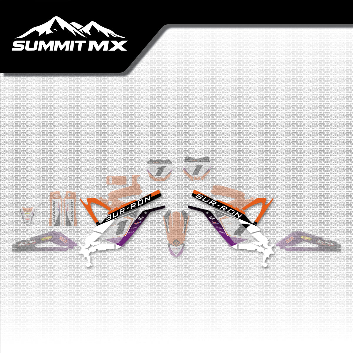 KTM Inspired Light Bee Frame Decals placement on the full kit