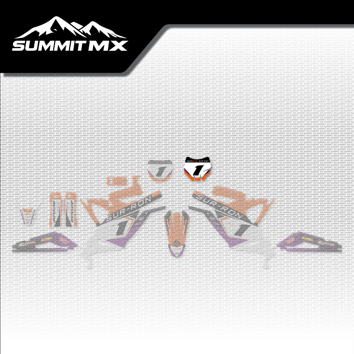 KTM Inspired Light Bee Number Plate Decal (2025+) placement on the full kit