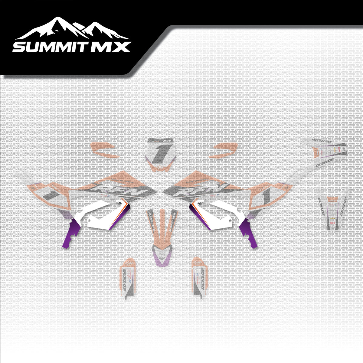 KTM Inspired RFN Warrior Pro SX-E15 Frame Decals placement on the full kit