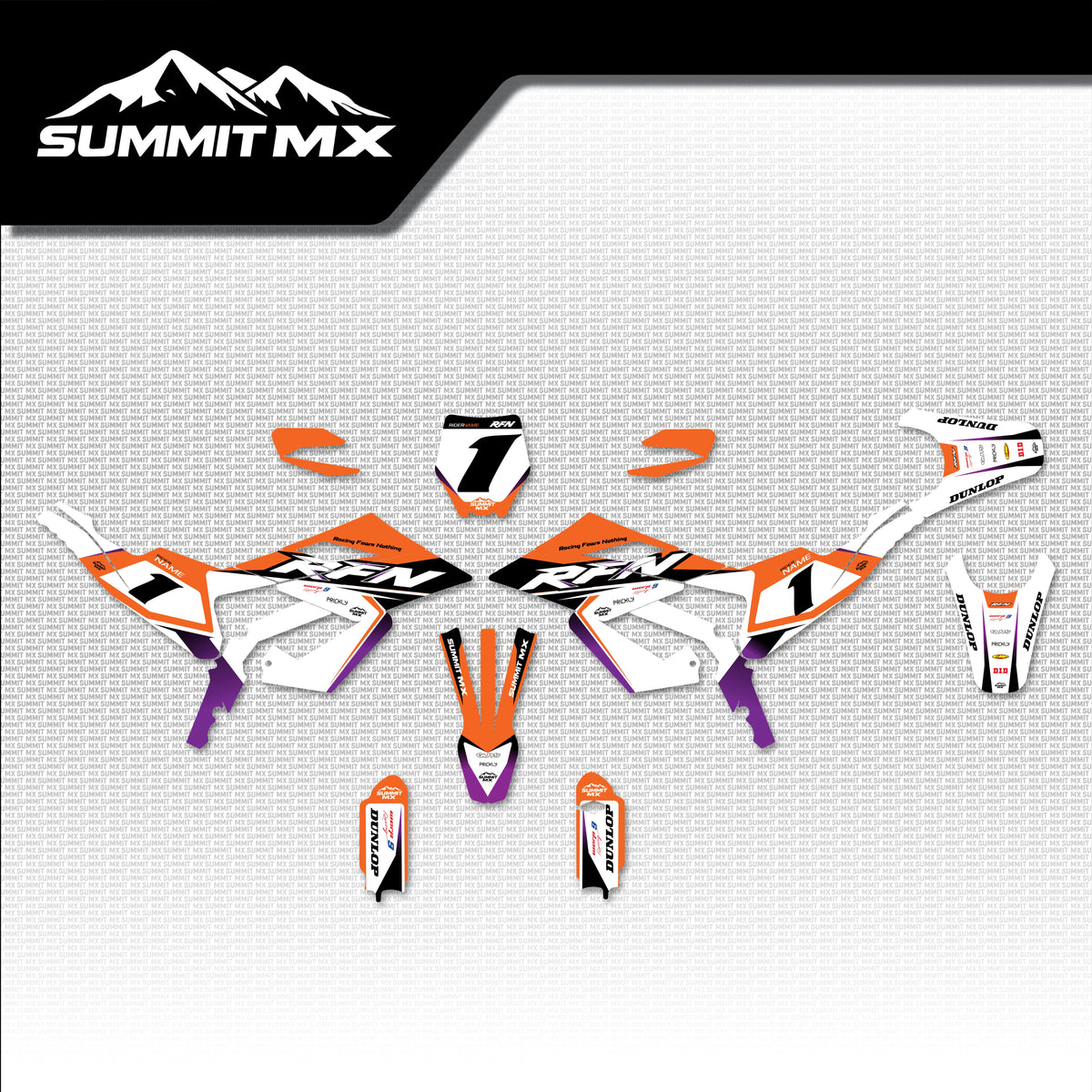 KTM Inspired RFN Warrior Pro SX-E15 Graphics Kit