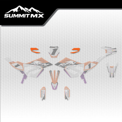 KTM Inspired RFN Warrior Pro SX-E15 Handguard Decals placement on the full kit