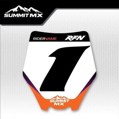 KTM Inspired RFN Warrior Pro SX-E15 Number Plate Decal