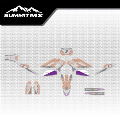 KTM Inspired Storm Bee Battery Decals placement on the full kit