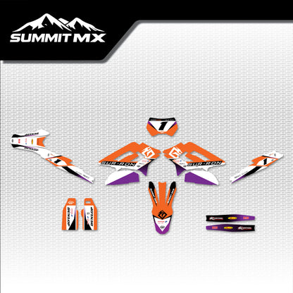 KTM Inspired Storm Bee graphics kit full artwork layout by Summit MX